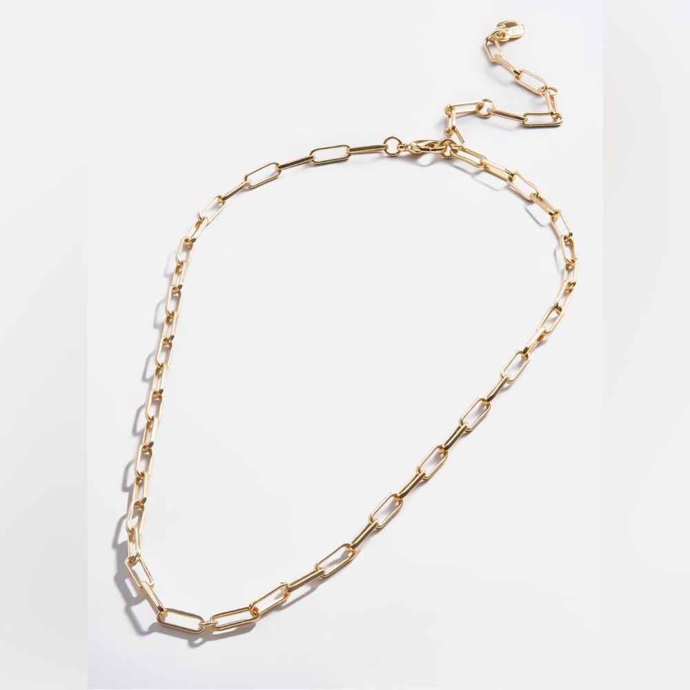 BaubleBar Gold Paperclip Necklace